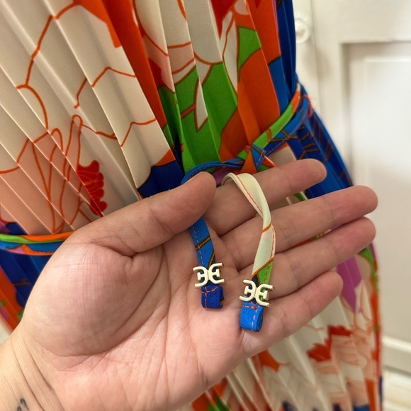 Sam Edelman Plisse Dress Retro Floral - Picture 5 of 9